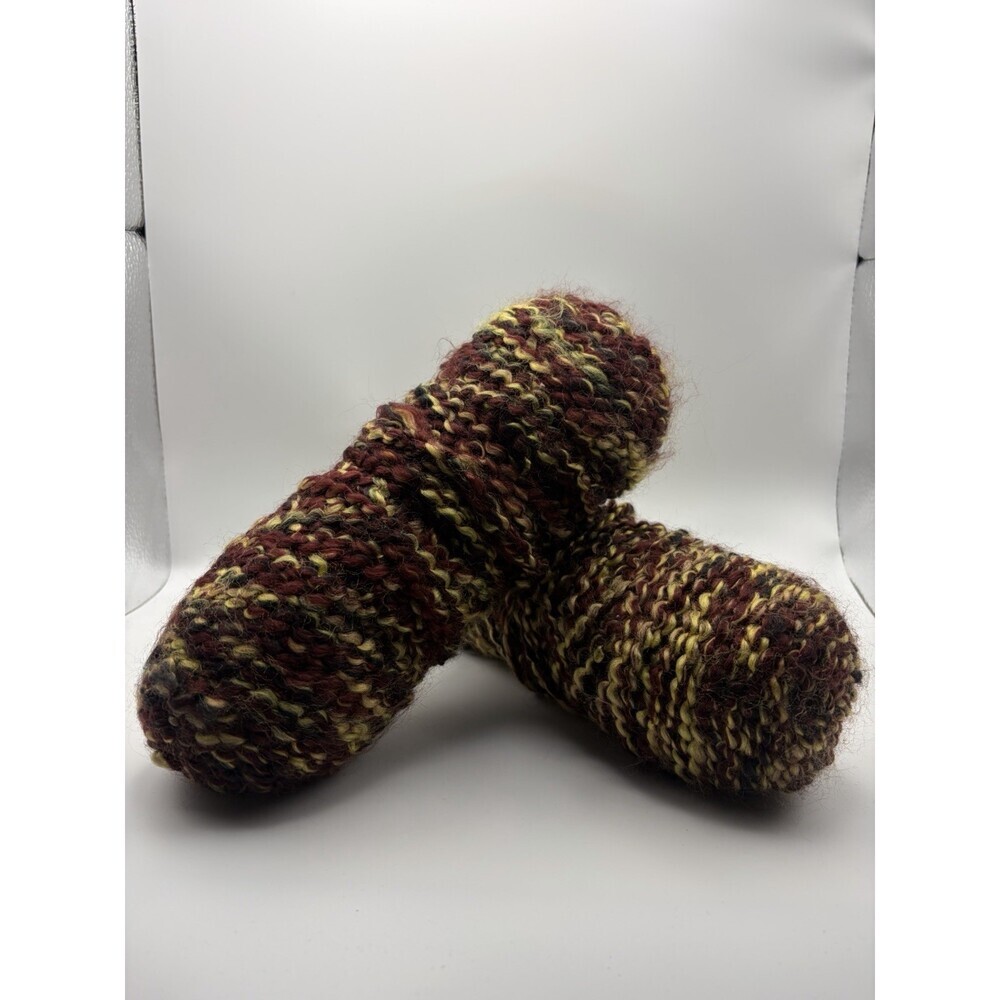 Lot Of 2 Skeins Of Yarn Maroon/Tan/Black